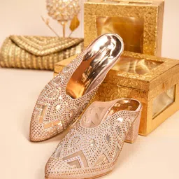 Froh Feet Women Embellished Block Mules-picture-36