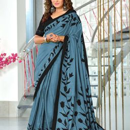 PEENGAX Pure Cotton Block Print Saree with Blouse Piece-image-57
