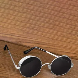 PIRASO Unisex Round Sunglasses with UV Protected Lens GM BLACK-50