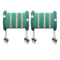 Chura king Set Of 2 Gold-Plated Stone-Studded Bangles-image-48