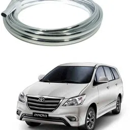 Car Edge Guard/Door Guard Protector Door and Edges (10 Meter)(Silver) 093 Glossy Toyota Innova Side Garnish-image-73