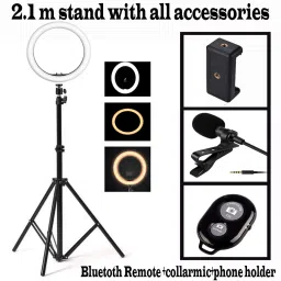 Deeshora Newest flash ring light ,Phone holder ,colormic,remote control Monopod, Monopod Kit, Tripod, Tripod Ball Head, Tripod Bracket, Tripod Kit-12