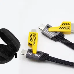 POZUB Fast Flat Wire Type C 4 in 1 Universal Charging & Data Transfer 65W Cable Charging Pad-image-6