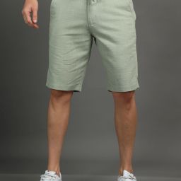 Solid Men Light Green Casual Shorts-image-49