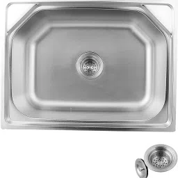 (24X18X10) Fully Matte Finish Handmade Kitchen Sink With Waste Coupling Vessel Sink-image-45