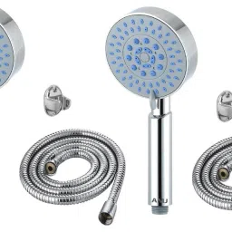 Premium 5 Gear Multi Adjustable Rain Spray Hand Shower with 1.5mtr SS Shower Tube and Wall Hook - PACK OF 2 Handheld-image-13