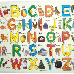 Wooden Capital Alphabet Puzzles with Pictures for Children, Montessori Educational Learning ABC Letters Puzzle Board Toy-14