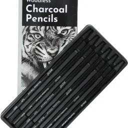 Natural Charcoal 3 soft, 2 medium, 1 hard Stick-23