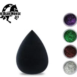 Nail Glitter Set of 12 and Blender Puff Set of 2 Combo Pack of 3-8