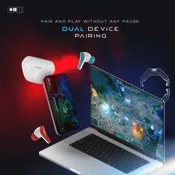 noise Buds MVP102 with Dual Pairing, 60 Hours Playtime,Ultra Low Latency,ENC,Quad Mic Bluetooth Headset image 5