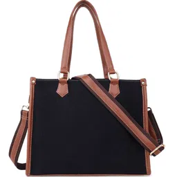 Womanix Colourblocked Oversized Swagger Handheld Bag with Fringed image 3