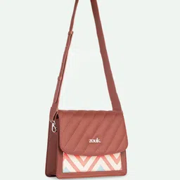 ZOUK Women Printed Structured Sling Bag image 4