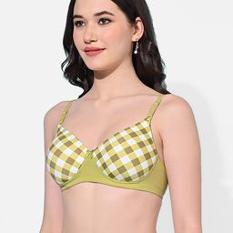 FIMS Pack Of 2 Checked Bra Full Coverage Lightly Padded image 3