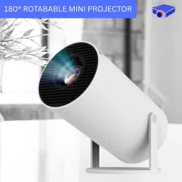 SACRO Mini HD Projector for Home 4KSupport With Built-in App Netflix/Prime/YouTubeA406 (4500 lm / 1 Speaker / Wireless / Remote Controller) Portable Projector-5
