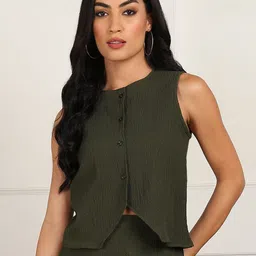 Murcia Crepe Crop cotton Top-picture-18
