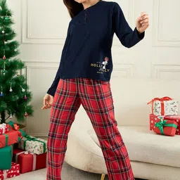 Sweet Dreams Women Pure Cotton Printed Night suits-image-8