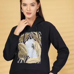 Thirty Threads Women Printed Hooded Sweatshirt-picture-28