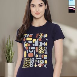 Tromko Women Typography 3 Printed Applique T-shirt-image-52