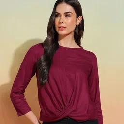 YASH GALLERY Women Round Neck Top-image-78