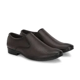 Azzaro Black Men Pointed-Toe Formal Slip-On Shoes-picture-7