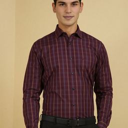 Allen Solly Men Slim Fit Spread Collar Checked Cotton Formal Shirt-image-53