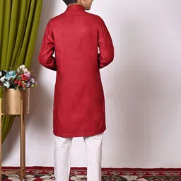 NFC CREATION Boys Embroidered Regular Sequinned Kurta with Pyjamas image 2