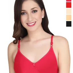 Liigne Women Pack of 5 Full Coverage Lightly Padded Bra-picture-47