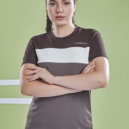 Technosport Women Colourblocked Anti Static Slim Fit T-shirt-image-51