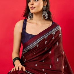 Anouk Ethnic Motifs Printed Zari Bhagalpuri Saree-image-16