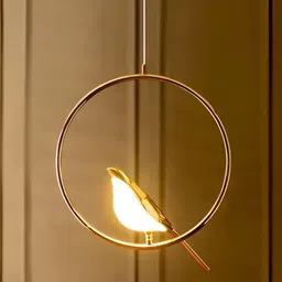 KINIS Gold-Toned & White Metal Birds Shaped Ceiling Lamp-16