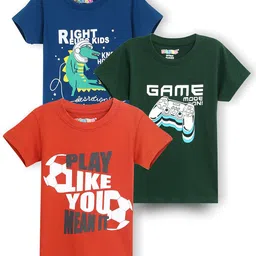RASPY Boys 3 Printed Pure Cotton T-shirt-image-105