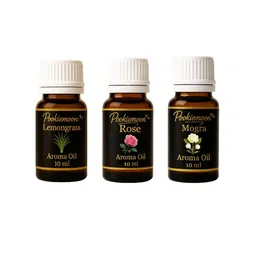 POOKIEMOON Set Of 3 Lemongrass Rose And Mogra Essential Oils- 10 Ml Each-picture-34