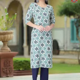 Moda Rapido Women Ethnic Motifs Printed Crepe Kurta-image-37