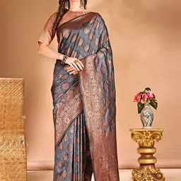 Anouk Woven Design Zari Banarasi Saree-image-50