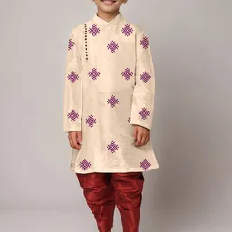 DEVOILER Boys Ethnic Motifs Printed Thread Work Kurta-image-56