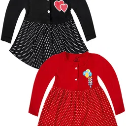 KidzzCart Polka Dot Print Fit & Flare Dress-picture-21