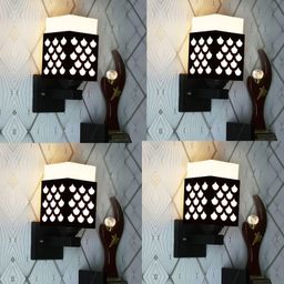 Gojeeva Black Wood Square Shaped Wall Lamp-picture-40