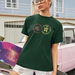 BOMBAE TEES Women Printed Bio Finish Applique T-shirt-picture-39