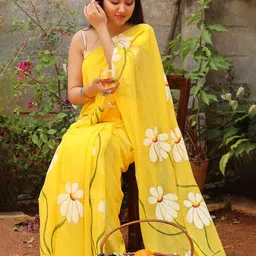 yourwish Floral Printed Saree With unstitched blouse piece-picture-16