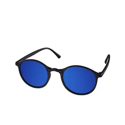 AUGEN Unisex Oval Sunglasses with UV Protected Lens VI-SG-38-Black-Blue-41