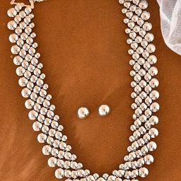 DIVASTRI Silver Plated Long Jewellery Set-picture-30