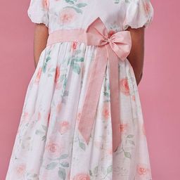 MASTARANG Floral Print Flutter Sleeve Fit & Flare Dress image 5