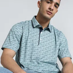 Puma Cloudspun Branch Printed Polo Collar Short Sleeve Golf T-Shirt-image-89