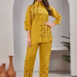 Moda Rapido Embroidered Shirt & Trousers Co-Ord Set-picture-5