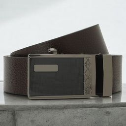 Metronaut Men Textured Leather Belt-image-53