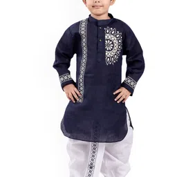 NEW GEN Boys Printed Regular Pure Cotton Kurta with Dhoti Pants-picture-22