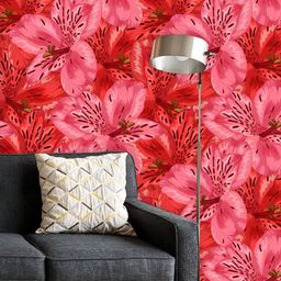 ArtzFolio Printed UV-Resistant Anti-Bacterial Alstroemeria Flower Peel & Stick Wallpaper-image-42
