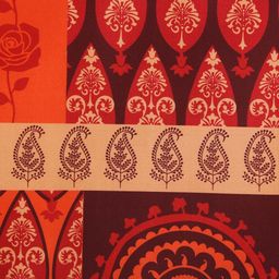 PENTADECO Set Of 6 Red & Maroon Printed Table Placemats image 2
