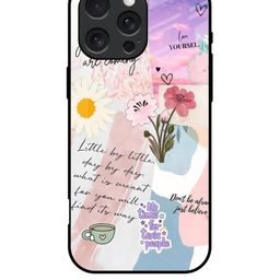 QRIOH Floral Printed iPhone 16 Pro Max Back Case Mobile Accessories-image-61