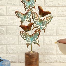 vedas Blue & Brown Buterfly Table DcorCurio Showpiece-image-45